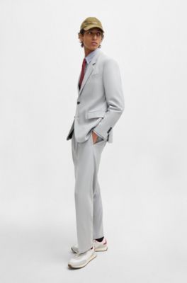 Mixed-material trainers with logo flag, White