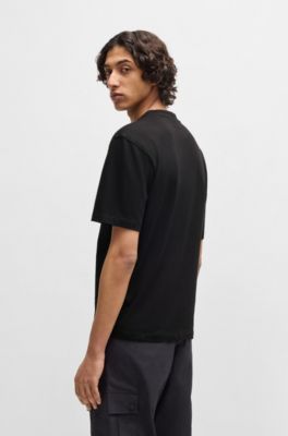 HUGO - HUGO x RB T-Shirt aus Baumwoll-Jersey mit Carbon-Stealth-Logo ...