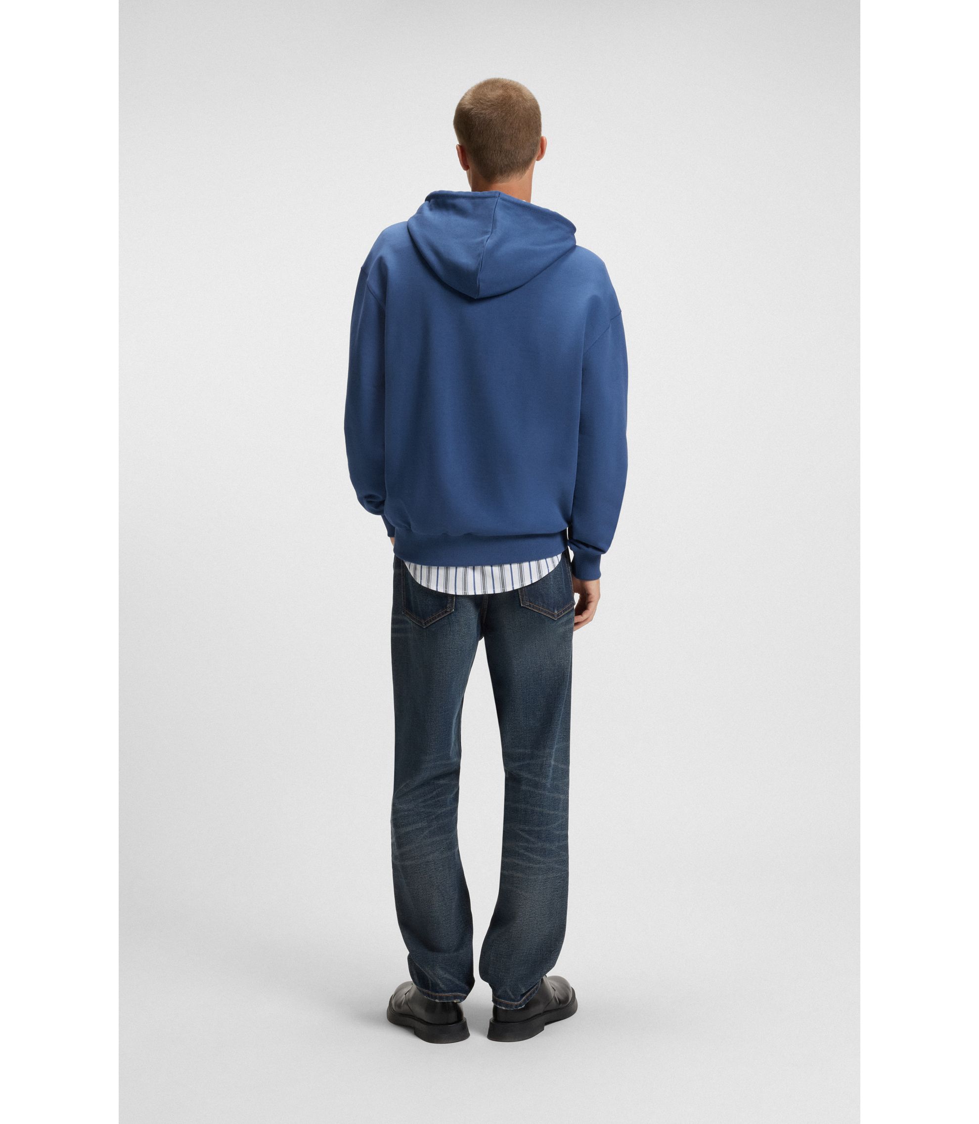 HUGO - リラックスフィット フーディ コットンテリー スプリット