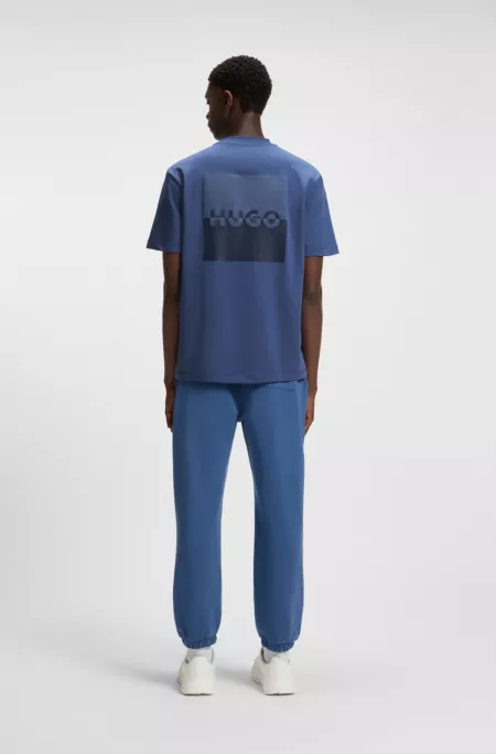 Relaxed-Fit T-Shirt aus Baumwolle mit Split-Logos