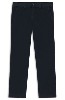 Straight-fit trousers in stretch-cotton twill