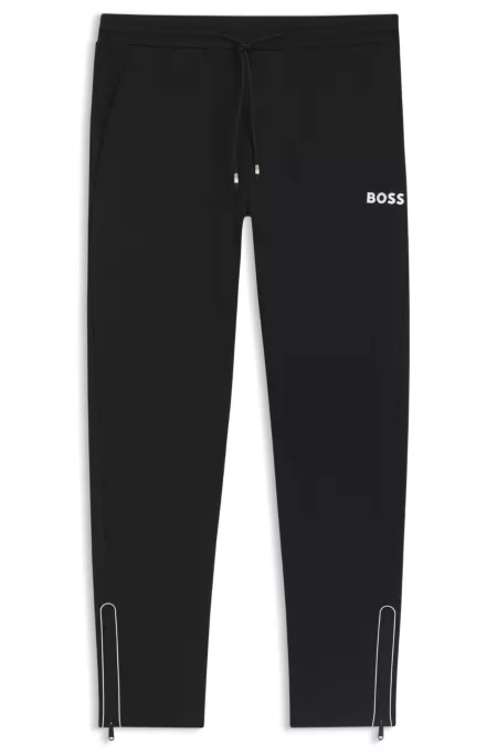 Active stretch-gabardine tracksuit bottoms with thermoregulating technology
