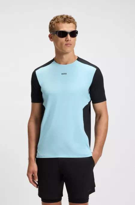 Active mesh-jersey T-shirt with decorative reflective details