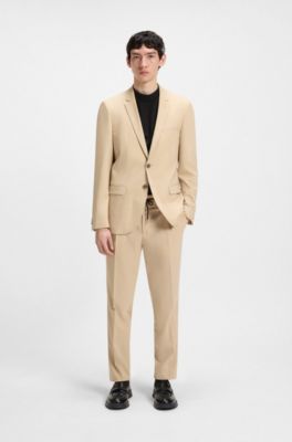 Camiseta slim fit de algod&oacute;n el&aacute;stico con cuello alto, Negro