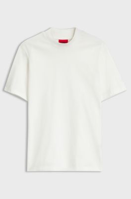 Stretch-cotton T-shirt, Natural
