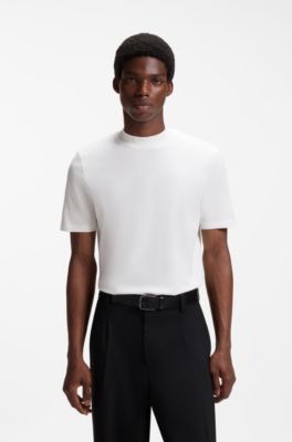 Stretch-cotton T-shirt, Natural