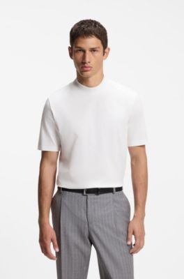 T-Shirt aus Stretch-Baumwolle, Natur