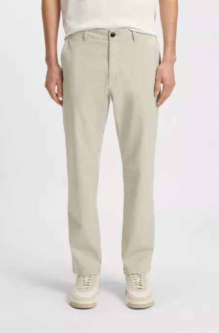 Regular-fit trousers in cotton-blend twill