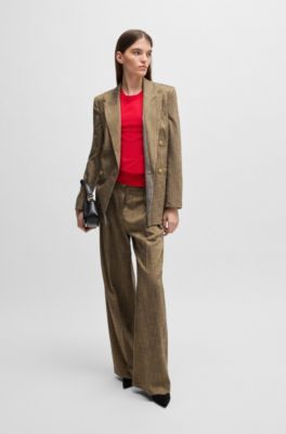 Sleeveless top knitted in virgin wool, Red