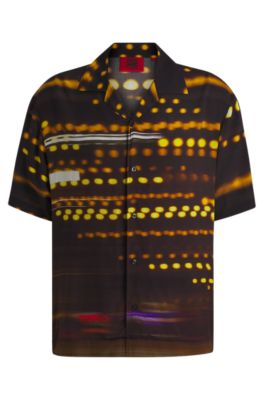 HUGO x RB オーバーサイズフィット シャツ レーシングプリント, パターン