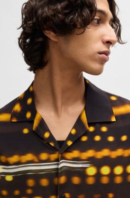 HUGO x RB オーバーサイズフィット シャツ レーシングプリント, パターン