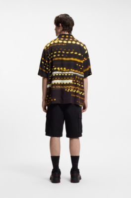 HUGO x RB oversized-fit shirt with racing print, Patterned