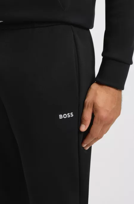 Cotton-blend tracksuit bottoms with striped trims