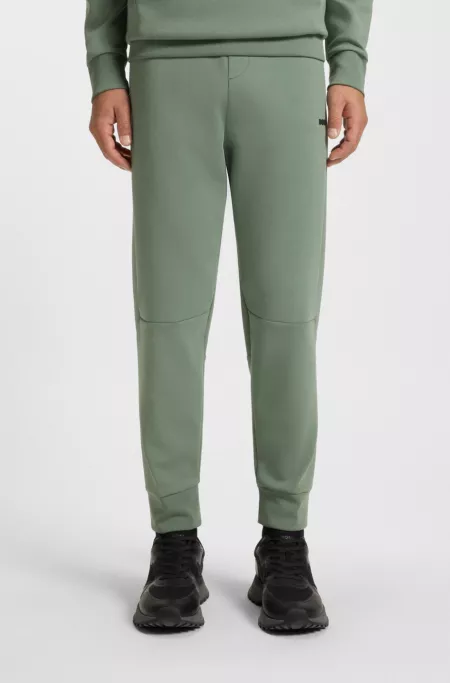 Cotton-blend tracksuit bottoms with striped trims