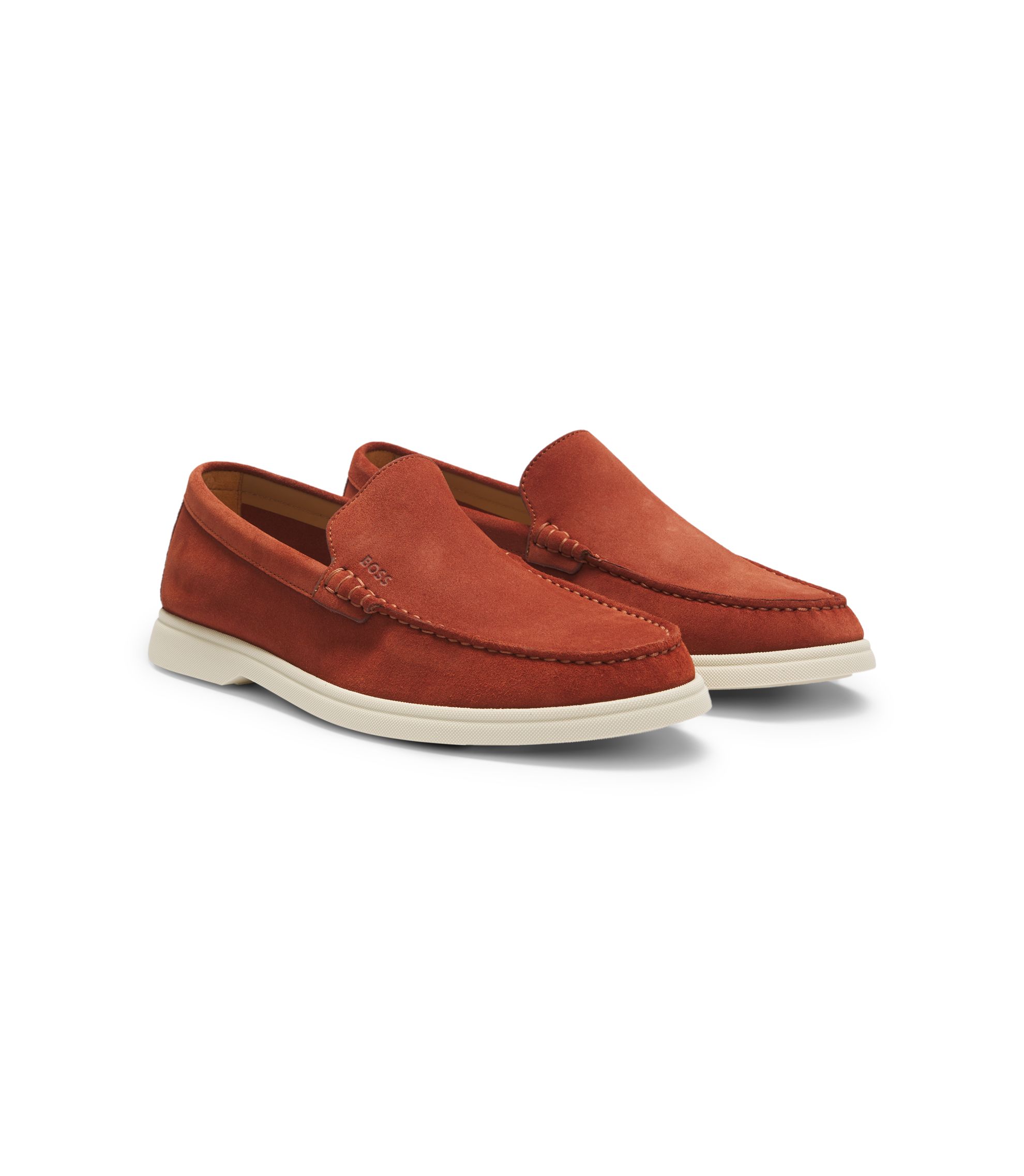 Loafer aus Veloursleder mit Logo-Prägung