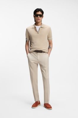 Suede loafers with debossed logo, Brown