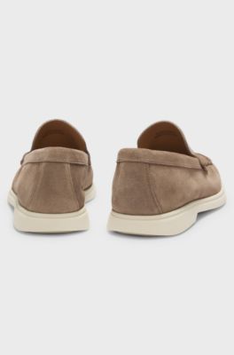 Suede loafers, Beige