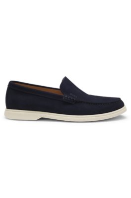 Boss Suede loafers with embossed logo herr – bild 3