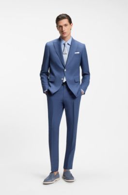 Portuguese-made suede loafers with contrast sole, Light Blue