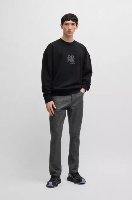 HUGO x RB jeans in grey stretch denim