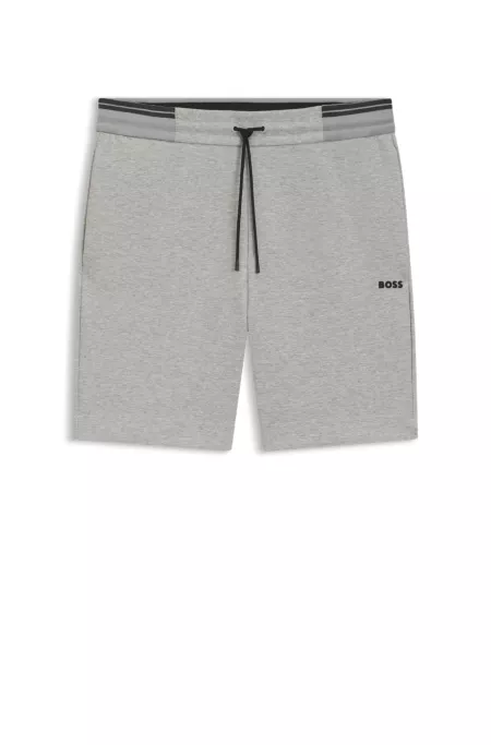 Shorts de algodón con detalles de rayas