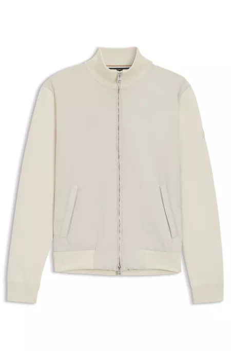 Regular-fit hybrid jacket with Double B monogram