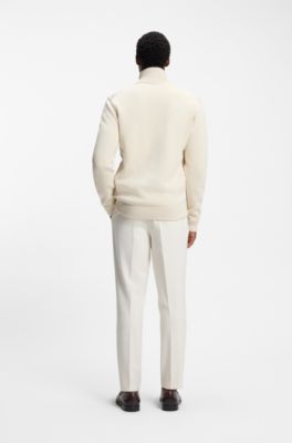 Regular-fit hybrid jacket with Double B monogram, Natural