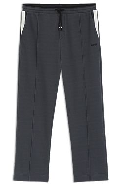Relaxed-fit tracksuit bottoms in quilted jacquard