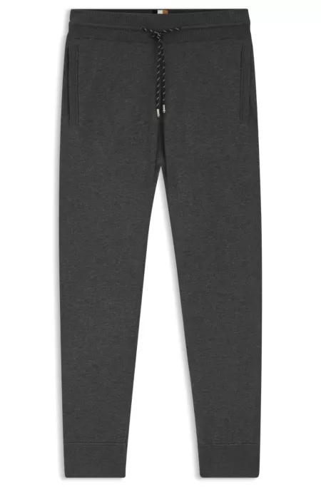 Regular-fit tracksuit bottoms in cotton and virgin wool