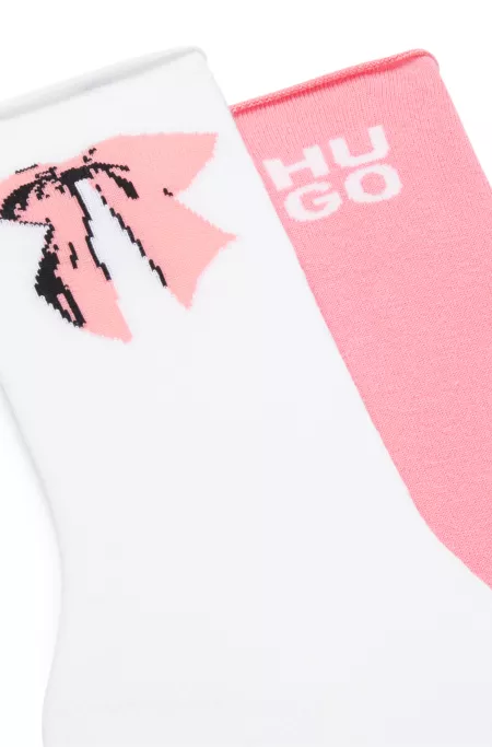 Two-pack of short socks in a cotton blend