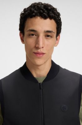 Gilet regular fit con protezione dalle intemperie, Nero