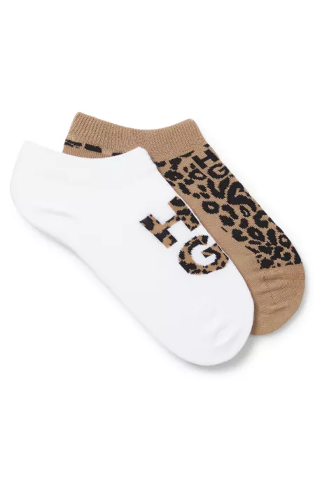 Two-pack of ankle socks in a cotton blend