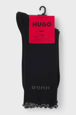 Two-pack regular-length socks, Black