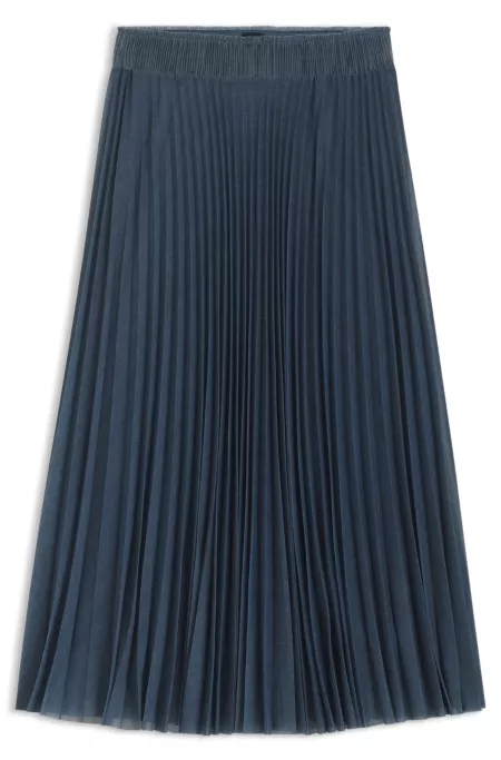 Lined tulle skirt with plissé pleats