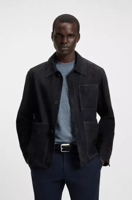 Regular-fit jacket in nappalan suede