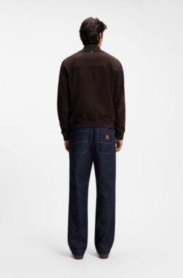 Regular-fit jacket in suede, Dark Brown