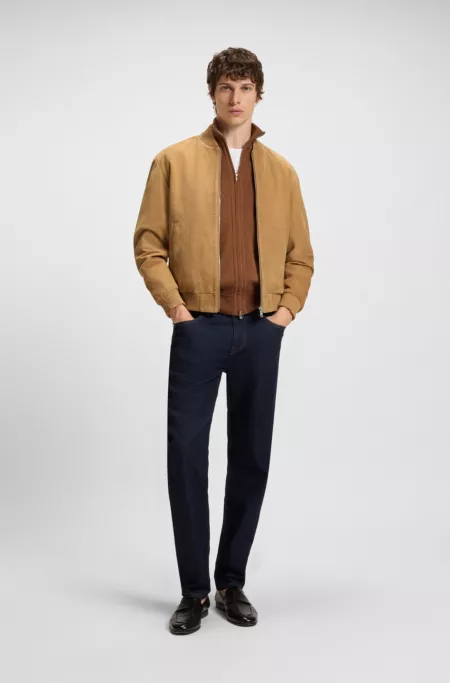 Regular-fit jacket in suede