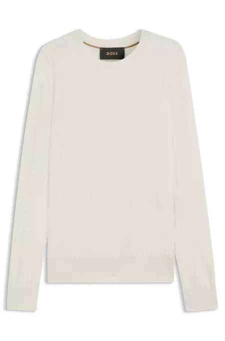 Silk sweater with Prince of Wales check structure
