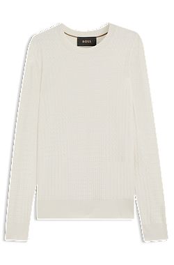Silk sweater with Prince of Wales check structure