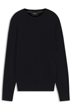 Silk sweater with Prince of Wales check structure