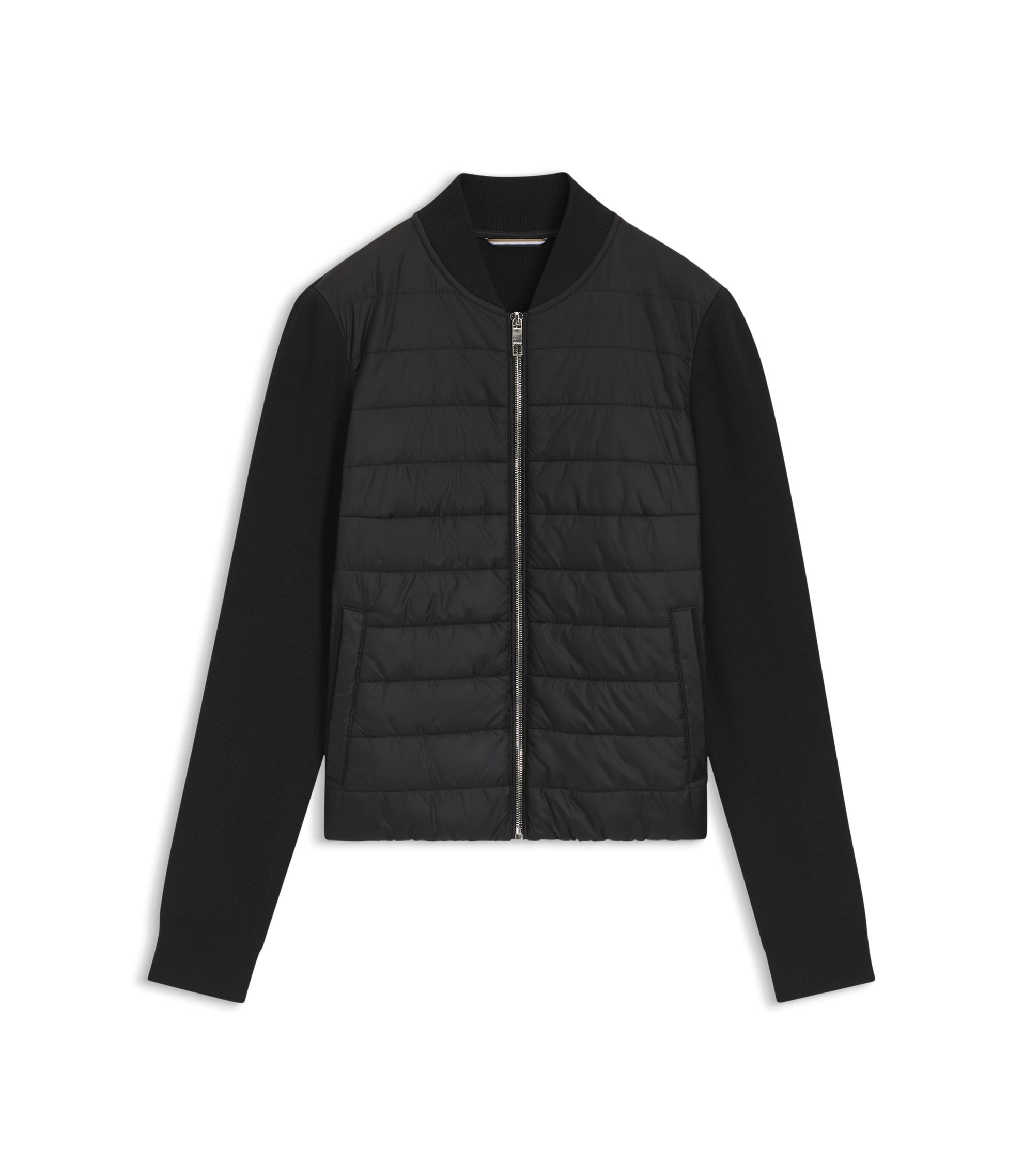 BOSS - ニットジャケット パデッドフロント - ブラック