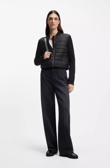 Veste en maille matelassée sur le devant