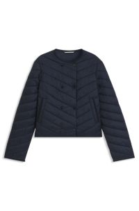 Water-repellent jacket with double-breasted closure, Dark Blue