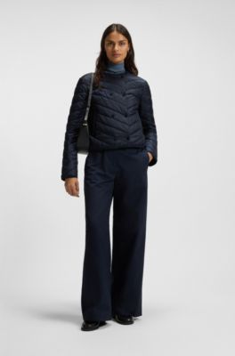 Water-repellent jacket with double-breasted closure, Dark Blue