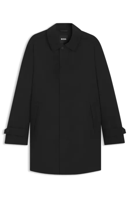 GORE-TEX® water-repellent coat with concealed closure