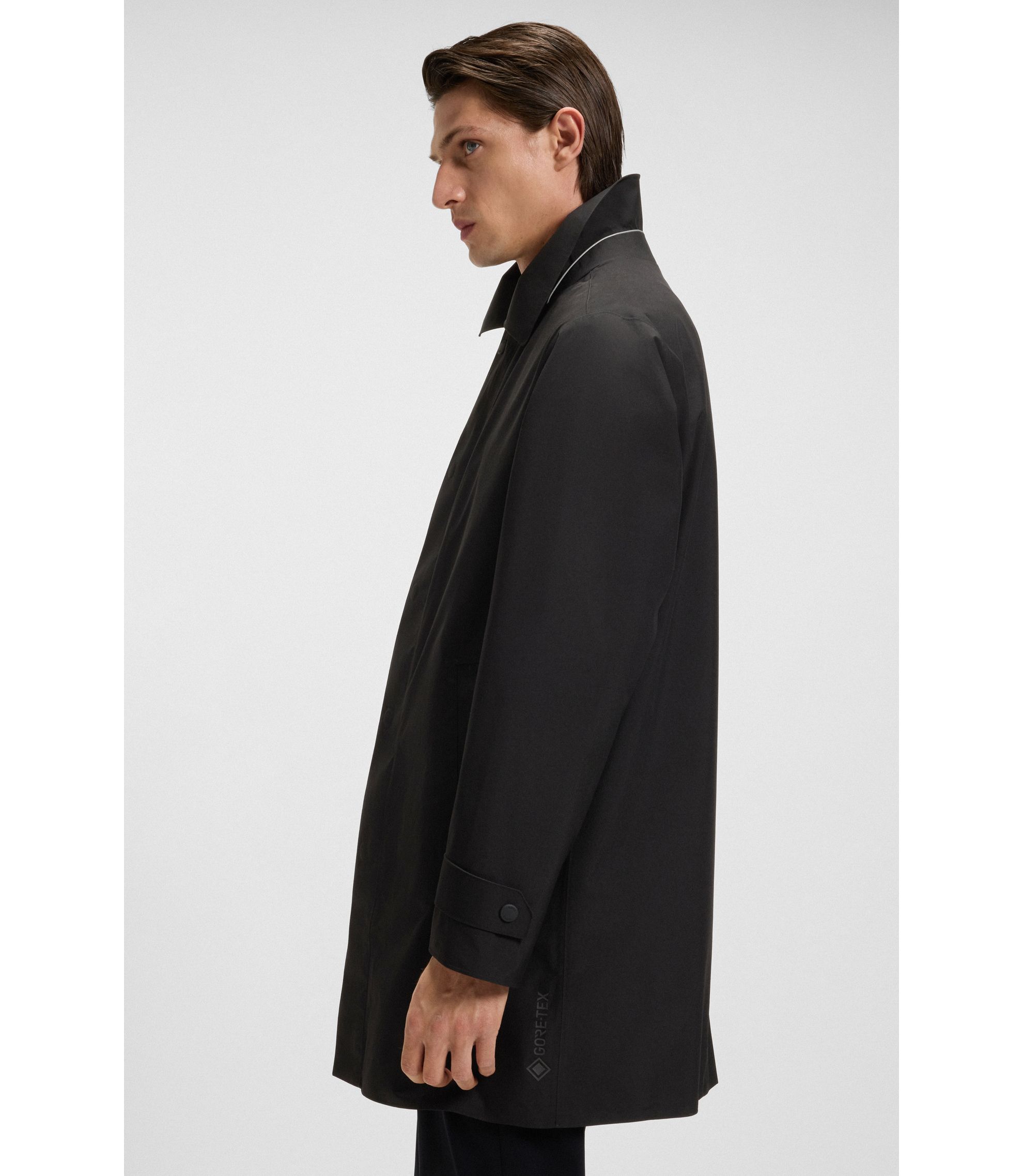 【TROVE】LASSE COAT Middle grey melange Long oversized double-breasted coat