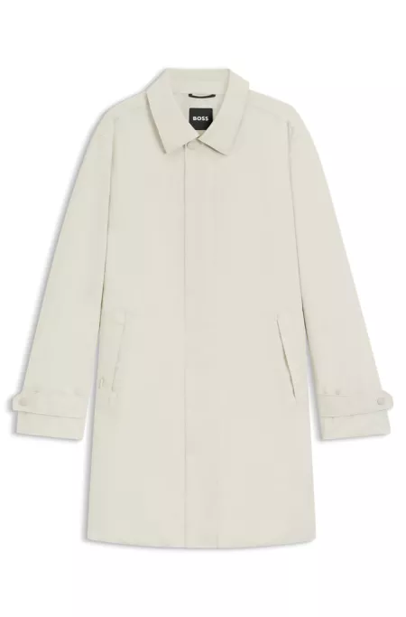 GORE-TEX® water-repellent coat with concealed closure