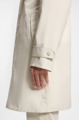 Wasserabweisender GORE-TEX&reg; Mantel mit verdecktem Rei&szlig;verschluss, Wei&szlig;