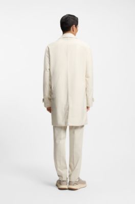 Wasserabweisender GORE-TEX&reg; Mantel mit verdecktem Rei&szlig;verschluss, Wei&szlig;