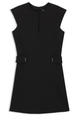 Shift dress with belt detail 1